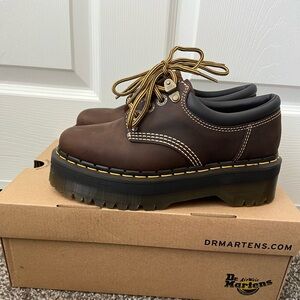 arc crazy horse leather platform casual shoes